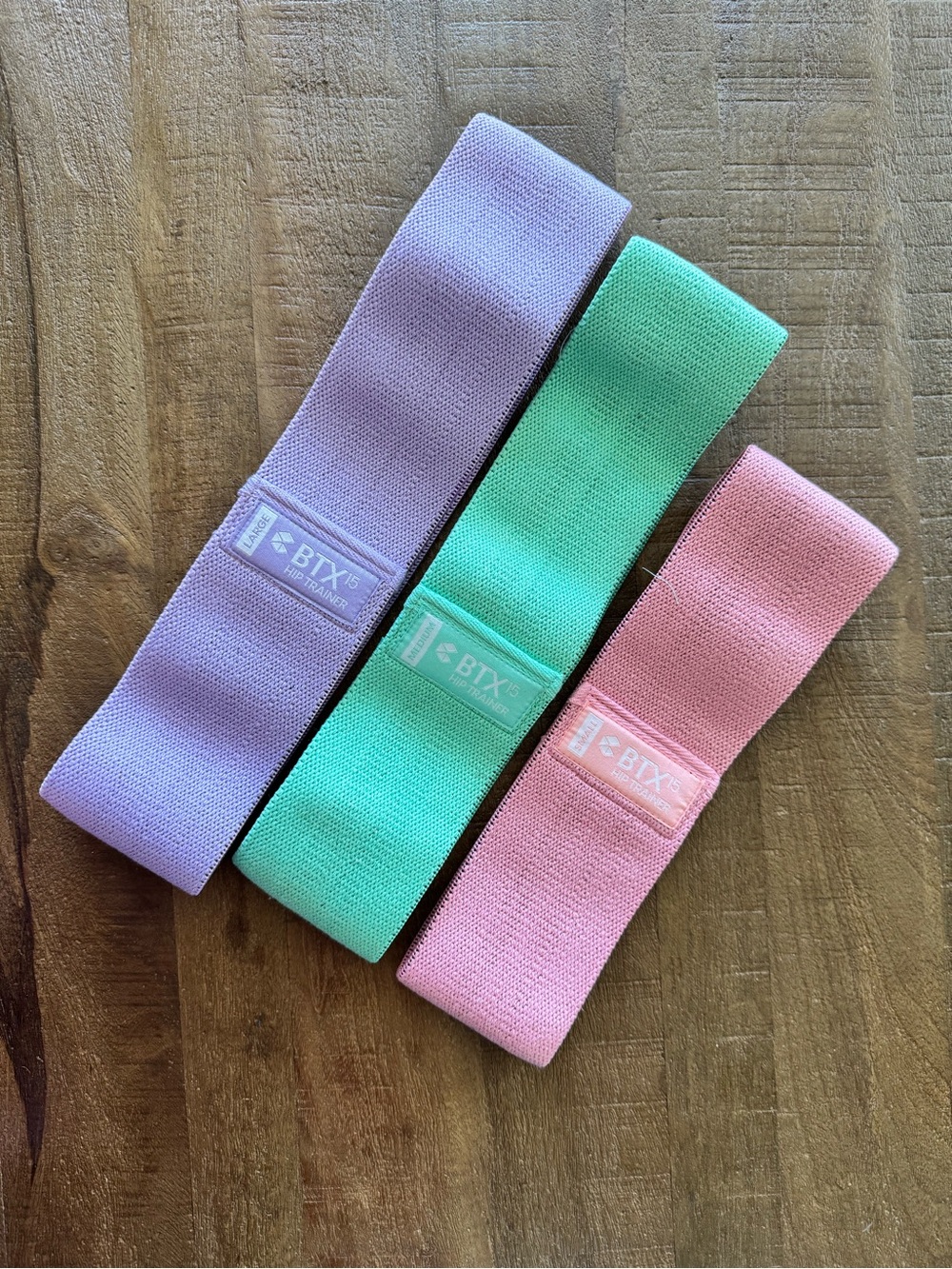 BTX Resistance Band Set — Lavender, Mint, Pink